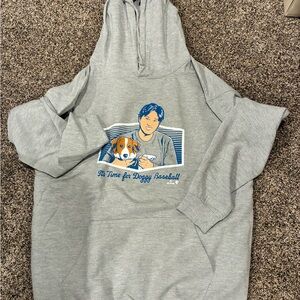 Gray Hoodie with Graphic Print